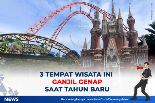 3 Tempat Wisata Ini Ganjil Genap Saat Tahun Baru