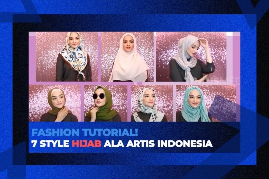 7 Style Hijab Ala Artis Indonesia