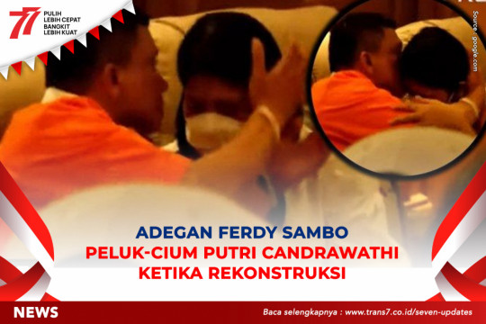 Adegan Ferdy Sambo Peluk-Cium Putri Candrawathi Ketika Rekonstruksi