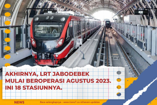 Akhirnya, LRT Jabodebek Mulai Beroperasi Agustus 2023. Ini 18 Stasiunnya.