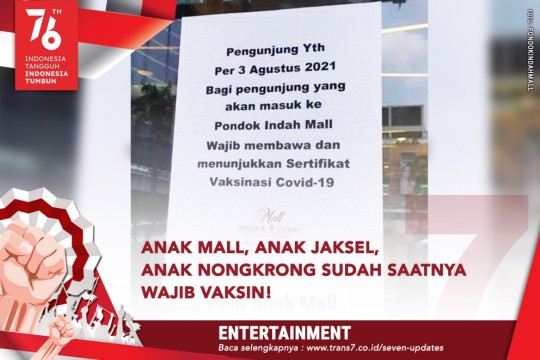 Anak Mall, Anak Jaksel, Anak Nongkrong Sudah Saatnya Wajib Vaksin!