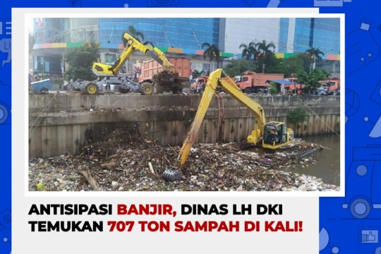 Antisipasi Banjir, Dinas LH DKI Temukan 707 Ton Sampah Di Kali!