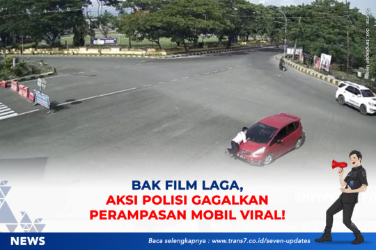 Bak Film Laga, Aksi Polisi Gagalkan Perampasan Mobil Viral!