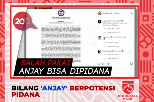 Bilang 'Anjay' Berpotensi Pidana