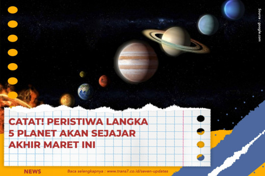 Catat! Peristiwa Langka 5 Planet Akan Sejajar Akhir Maret Ini