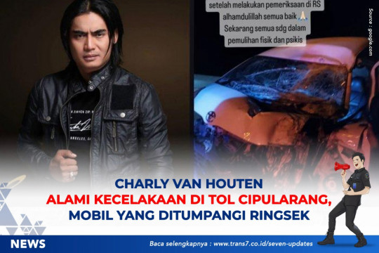 Charly Van Houten Alami Kecelakaan Di Tol Cipularang, Mobil Yang Ditumpangi Ringsek