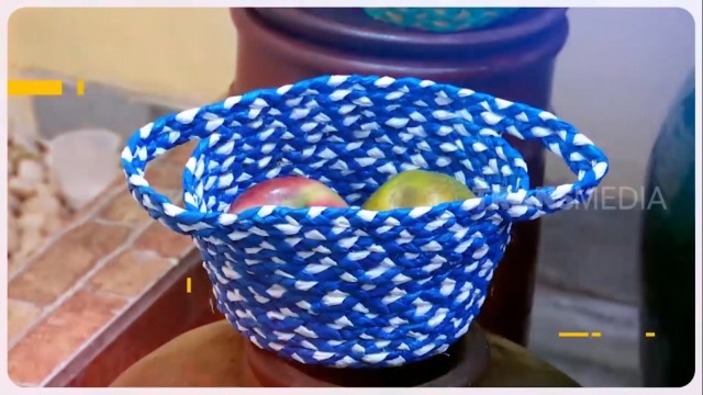 DIY Keranjang Serbaguna Dari Kantong Plastik