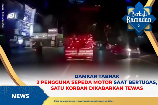 Damkar Tabrak 2 Pengguna Sepeda Motor Saat Bertugas, Satu Korban Dikabarkan Tewas