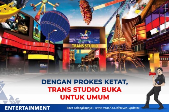 Dengan Prokes Ketat, Trans Studio Buka Untuk Umum