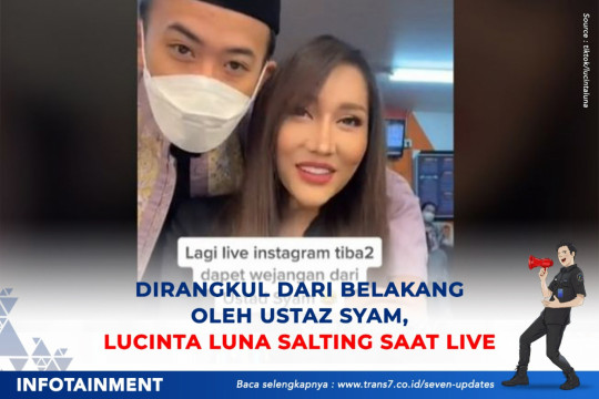 Dirangkul Dari Belakang Oleh Ustaz Syam, Lucinta Luna Salting Saat Live
