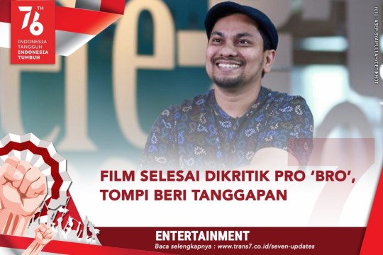 Film Selesai Dikritik Pro 'Bro', Tompi Beri Tanggapan