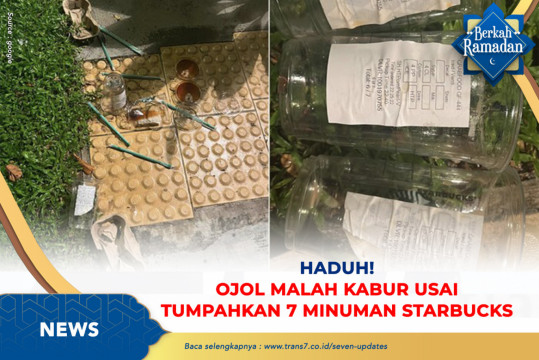 Haduh! Ojol Malah Kabur Usai Tumpahkan 7 Minuman Starbucks