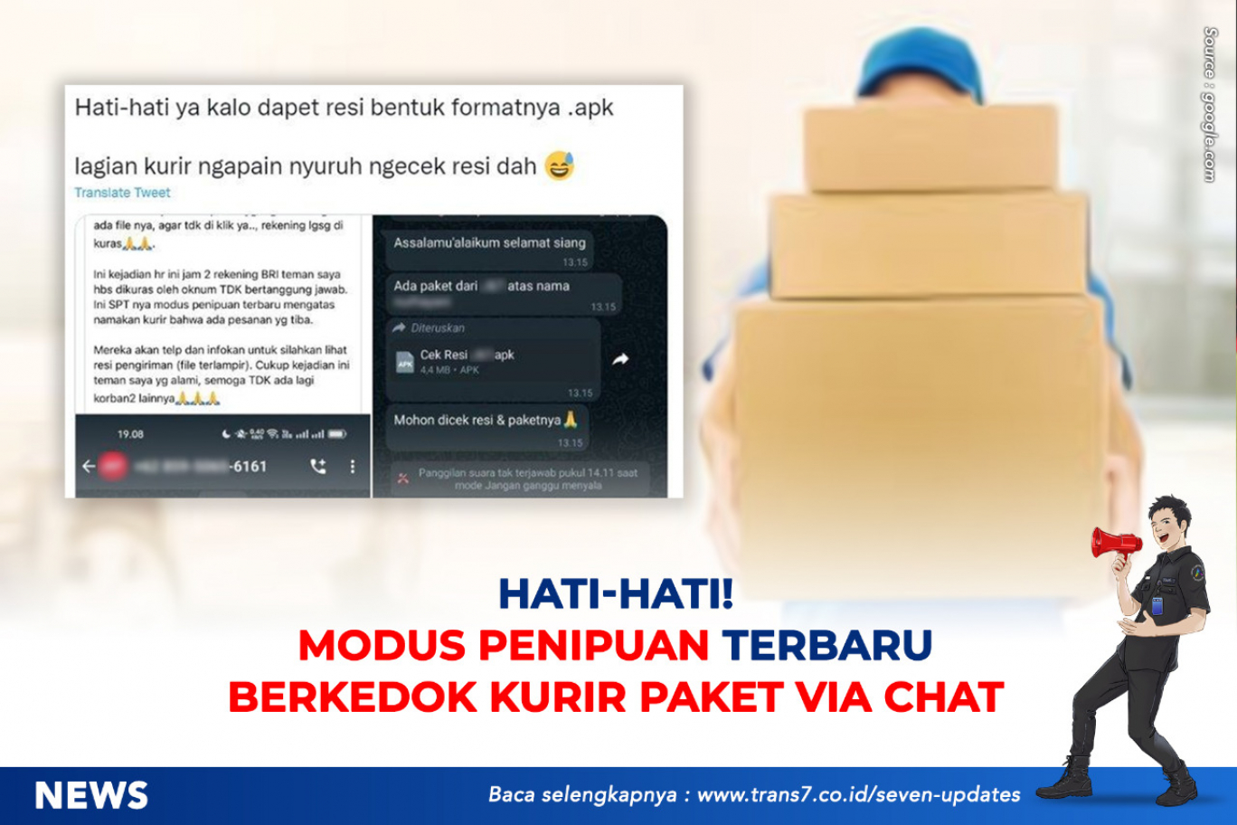 Trans7 Hati Hati Modus Penipuan Terbaru Berkedok Kurir Paket Via Chat 9193