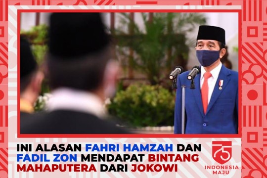 Ini Alasan Fahri Hamzah Dan Fadil Zon Mendapat Bintang Mahaputera Dari Jokowi
