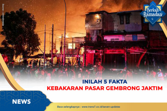 Inilah 5 Fakta Kebakaran Pasar Gembrong Jaktim