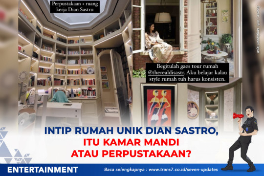 Intip Rumah Unik Dian Sastro. Itu Kamar Mandi Atau Perpustakaan?