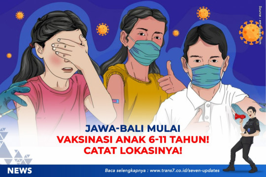 Jawa Bali Mulai Vaksinasi Anak 6-11 Tahun, Catat Lokasinya!