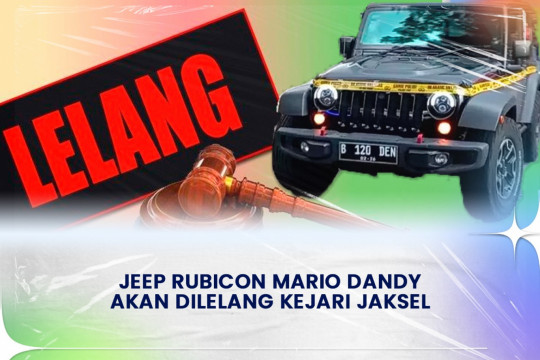 Jeep Rubicon Mario Dandy Akan Dilelang Kejari Jaksel
