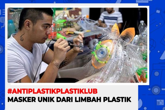 Kreasi Masker Unik Dari Limbah Plastik