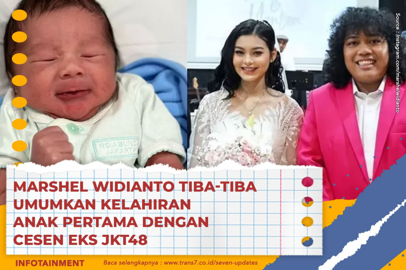 Marshel Widianto Tiba-Tiba Umumkan Kelahiran Anak Pertama Dengan Cesen Eks JKT48