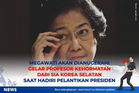 Megawati Akan Dianugerahi Gelar Profesor Kehormatan Dari SIA Korea Selatan Saat Hadiri Pelantikan Presiden