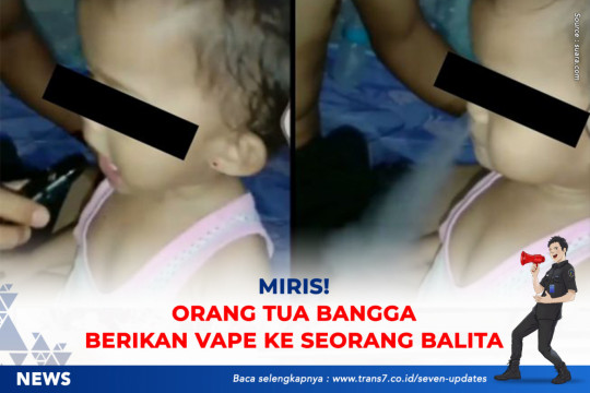 Miris! Orang Tua Bangga Berikan Vape Ke Seorang Balita