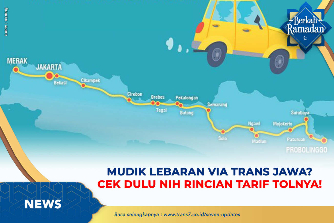 TRANS7 | Mudik Lebaran Via Trans Jawa? Cek Dulu Nih Rincian Tarif Tolnya!