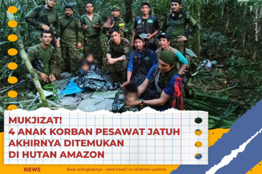 Mukjizat! 4 Anak Korban Pesawat Jatuh Akhirnya Ditemukan Di Hutan Amazon