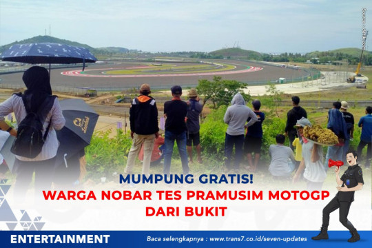 Mumpung Gratis! Warga Nobar Tes Pramusim MotoGP Dari Bukit