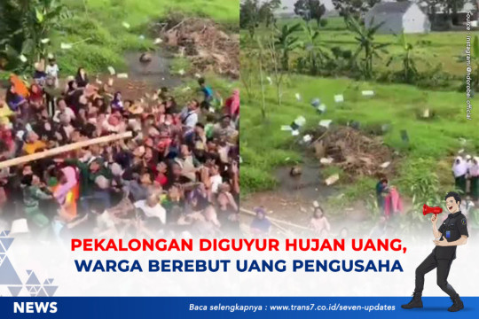 Pekalongan Di Guyur Hujan Uang, Warga Berebut Uang Pengusaha