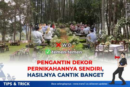 Pengantin Dekor Pernikahannya Sendiri, Hasilnya Cantik Banget