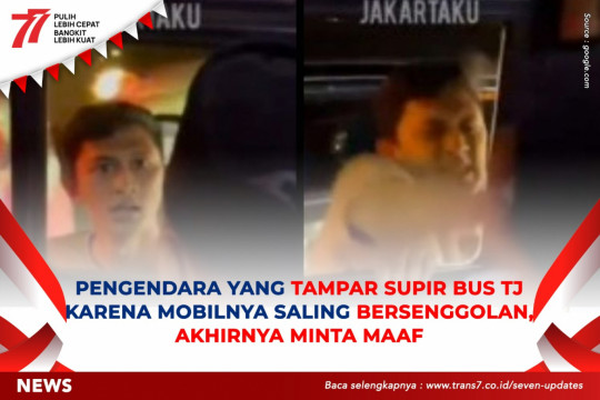Pengendara Yang Tampar Supir Bus TJ Karena Mobilnya Saling Bersenggolan, Akhirnya Minta Maaf