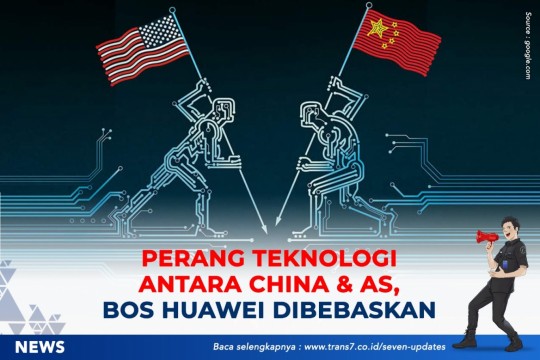 Perang Teknologi Antara China Dan AS; Bos Huawei Dibebaskan