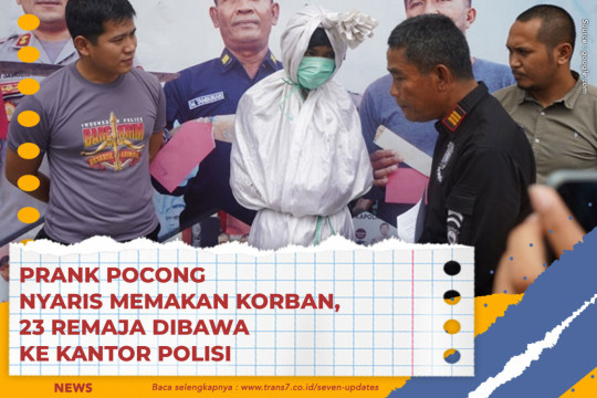 Prank Pocong Nyaris Memakan Korban, 23 Remaja Dibawa Ke Kantor Polisi