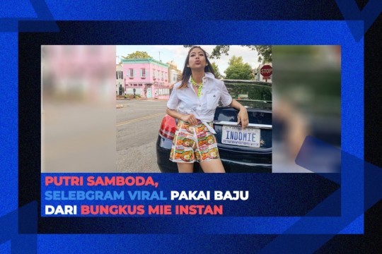 Putri Samboda, Selebgram Viral Pakai Baju Dari Bungkus Mie Instan