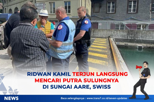 Ridwan Kamil Terjun Langsung Mencari Putra Sulungnya Di Sungai Aare