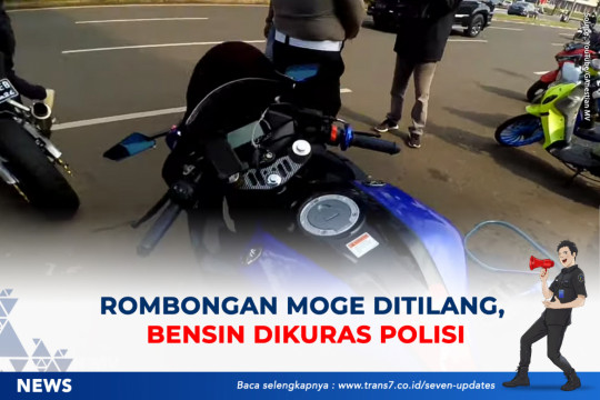 Rombongan Moge Ditilang, Bensin Dikuras Polisi