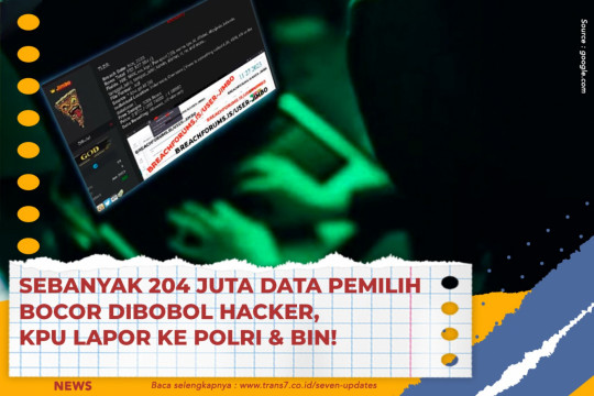 Sebanyak 204 Juta Data Pemilih Bocor Dibobol Hacker, KPU Lapor Ke Polri & BIN!