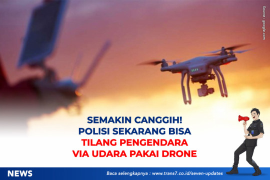 Semakin Canggih! Polisi Sekarang Bisa Tilang Pengendara Via Udara Pakai Drone