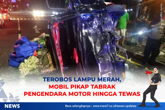 Terobos Lampu Merah, Mobil Pikap Tabrak Pengendara Motor Hingga Tewas