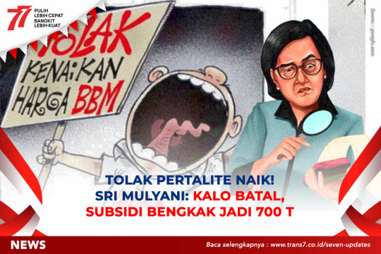 Tolak Pertalite Naik! Sri Mulyani: Kalo Batal, Subsidi Bengkak Jadi 700 T