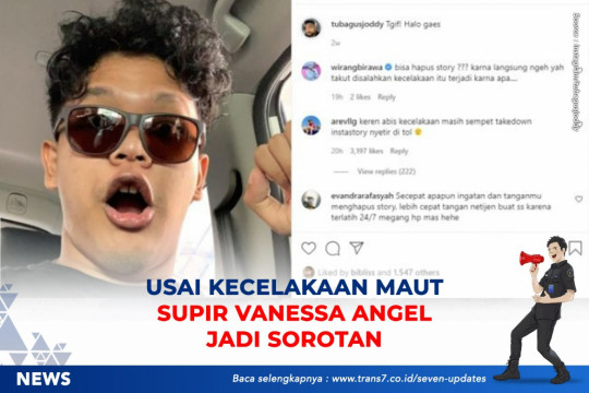 Usai Kecelakaan Maut Supir Vanessa Angel Jadi Sorotan