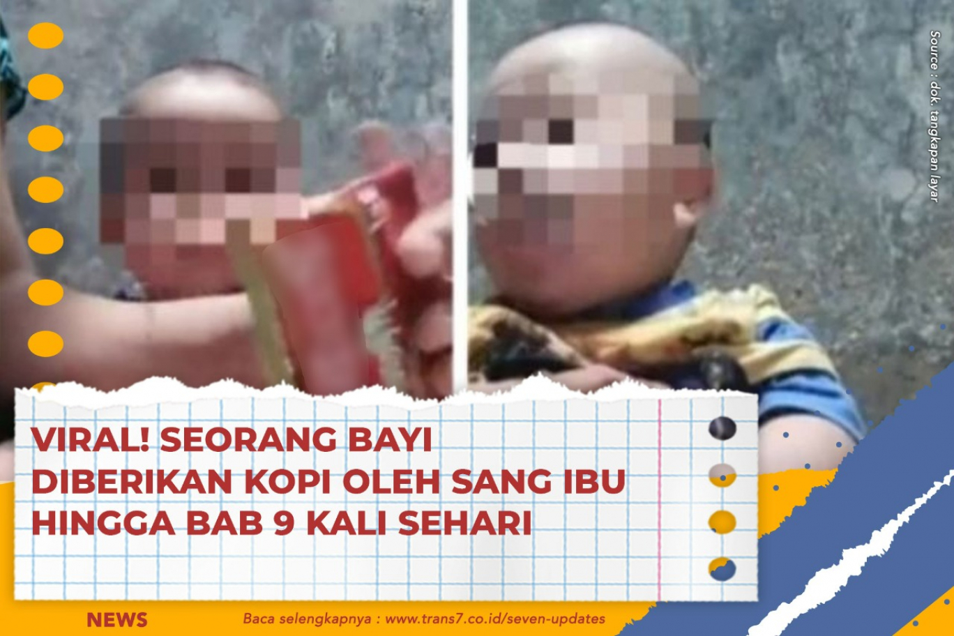 Viral! Seorang Bayi Diberikan Kopi Oleh Sang Ibu Hingga BAB 9 Kali Sehari