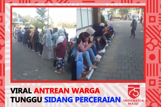 Viral Antrean Warga Tunggu Sidang Perceraian