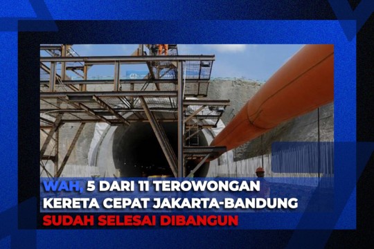 5 Dari 11 Terowongan Kereta Cepat JKT-BDG Sudah Selesai Dibangun